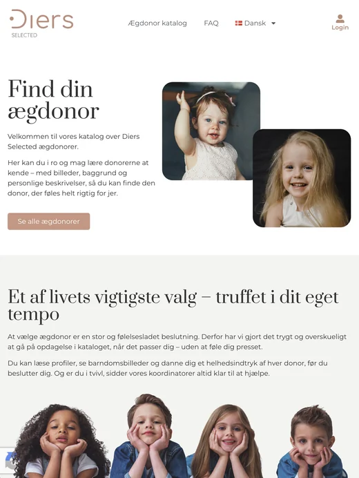 Ægdonor-kataloget hos Diers Selected